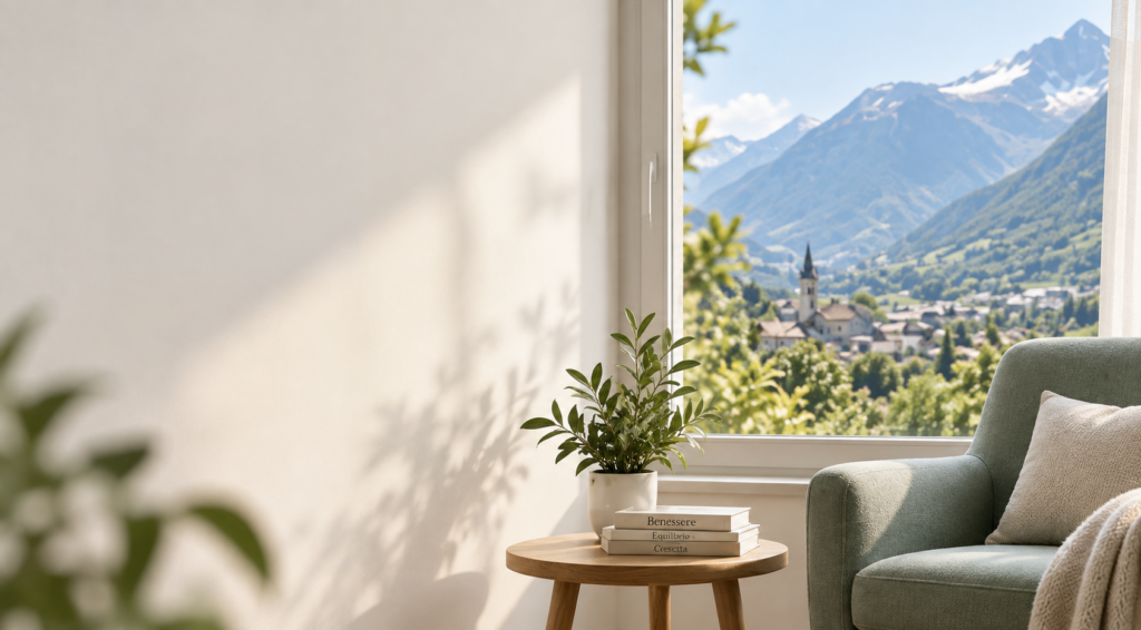 Studio di psicoterapia ad Aosta con vista sulle montagne